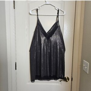 Victoria's Secret Shimmering Black Sleep Dress  Sz L